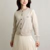 メゾンキツネ MAISON KITSUNE レディース カーディガン BOLD FOX HEAD PATCH REGULAR CARDIGAN MW00508KT1036 H218 LIGHT BEIGE MELANGE