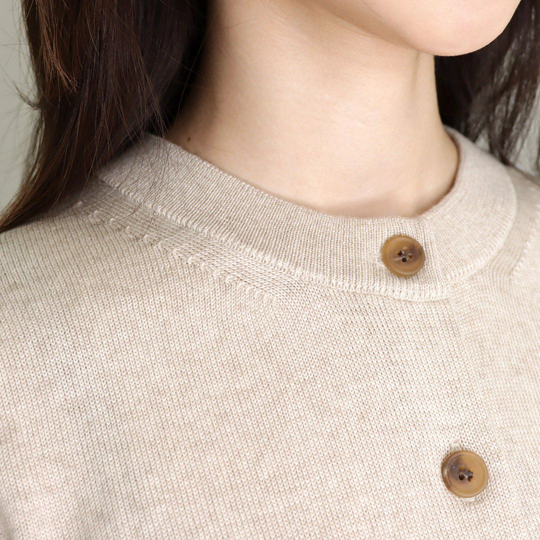 メゾンキツネ MAISON KITSUNE レディース カーディガン BOLD FOX HEAD PATCH REGULAR CARDIGAN MW00508KT1036 H218 LIGHT BEIGE MELANGE