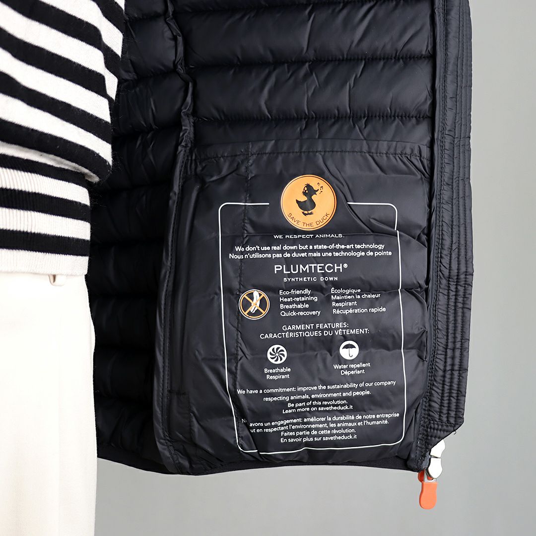 セーブザダック SAVE THE DUCK レディース エコダウン 中綿ベスト CHARLOTTE D88040W GIGA01