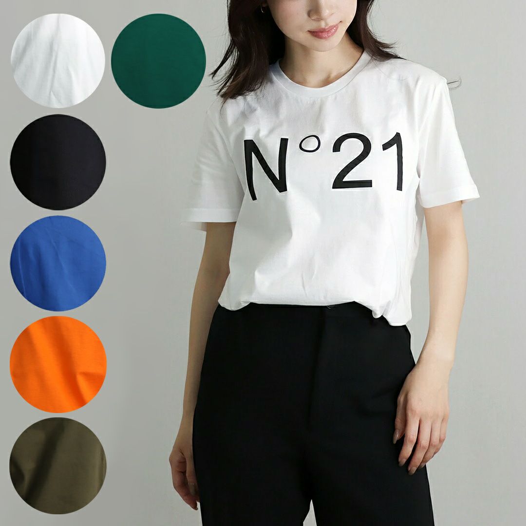 ヌメロヴェントゥーノ N°21 レディース ロゴTシャツ N21173 N0153