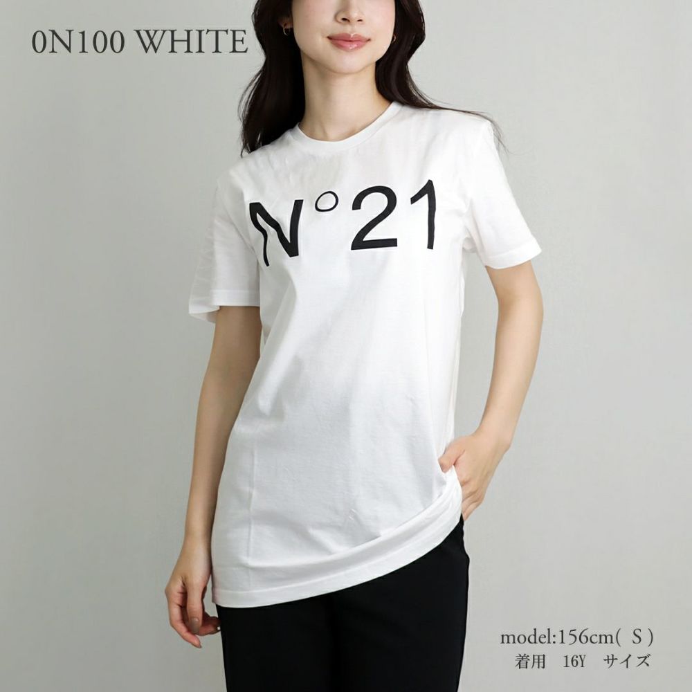 ヌメロヴェントゥーノ N°21 レディース ロゴTシャツ N21173 N0153