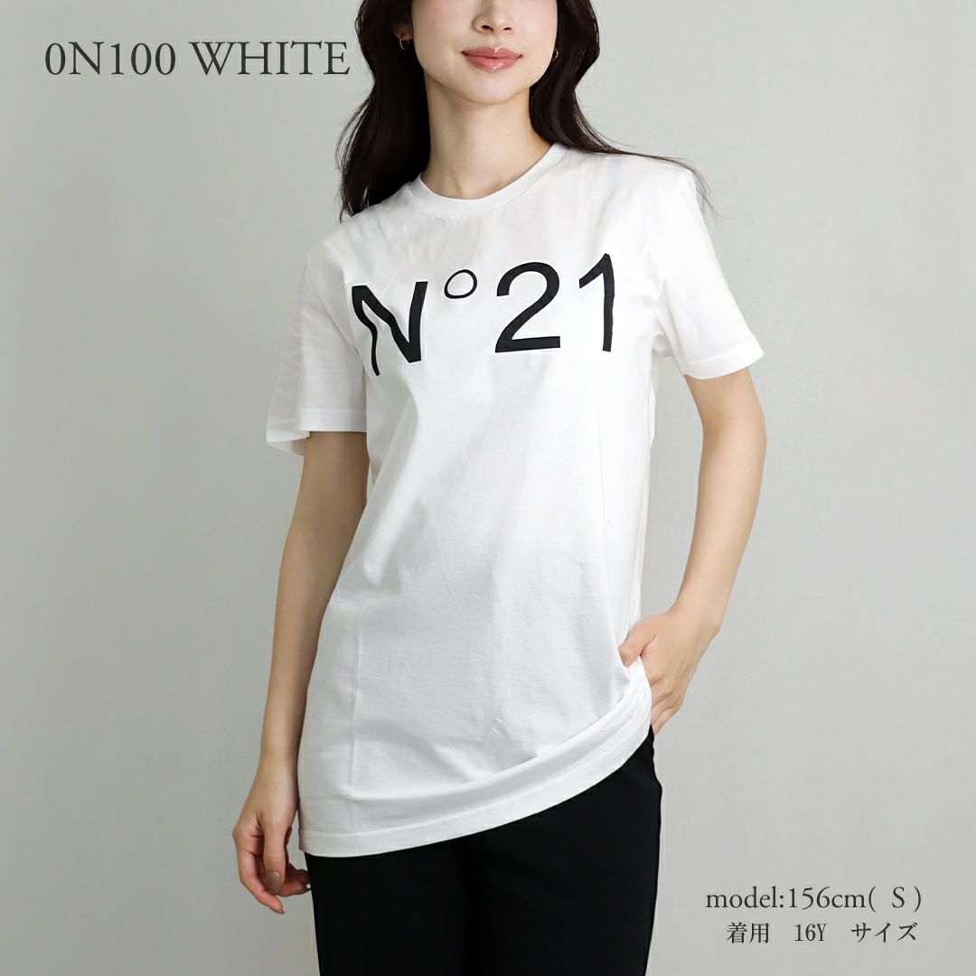 ヌメロヴェントゥーノ N°21 レディース ロゴTシャツ N21173 N0153