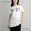 ヌメロヴェントゥーノ N°21 レディース ロゴTシャツ N21173 N0153