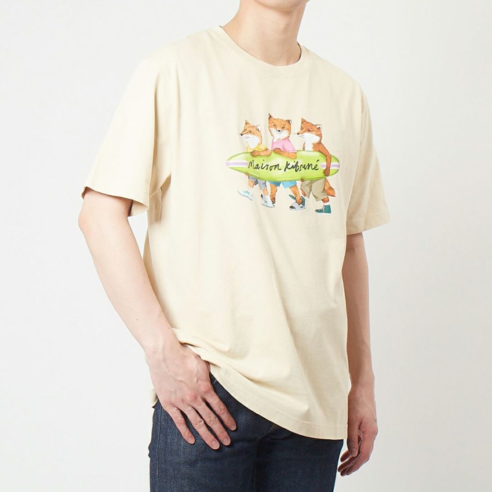 メゾンキツネ MAISON KITSUNE メンズ 半袖 Tシャツ サーフィン フォックス コンフォート Tシャツ MM00120KJ0118 P205 PAPER