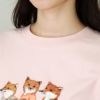 メゾンキツネ MAISON KITSUNE レディース Tシャツ サーフィン フォックス リラックスド Tシャツ MW00116KJ0136 MILK SHAKE