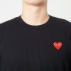 コムデギャルソン COMME DES GARCONS ユニセックス メンズ レディース 半袖Tシャツ PLAY RED/GOLD HEART ワンポイント Tシャツ AZ-T216