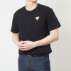 コムデギャルソン COMME DES GARCONS ユニセックス メンズ レディース 半袖Tシャツ PLAY RED/GOLD HEART ワンポイント Tシャツ AZ-T216