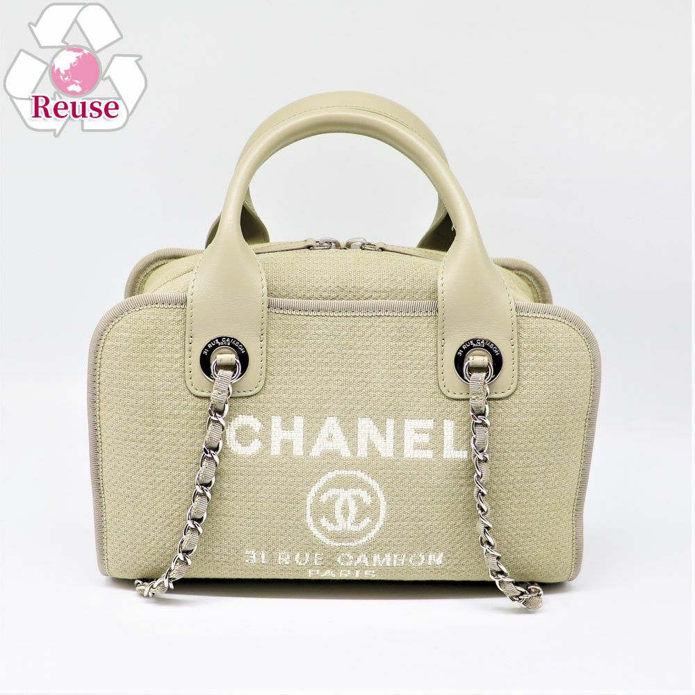 【リユース品】 シャネル CHANEL バッグ 2WAYバッグ ドーヴィル ボーリングバッグ A92749 グレー系/シルバー金具 【お取り寄せ】