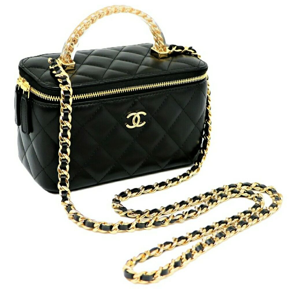 【リユース品】 シャネル CHANEL バッグ ショルダーバッグ ヴァニティ チェーンクラッチ AP3768 ブラック/ゴールド金具 【お取り寄せ】