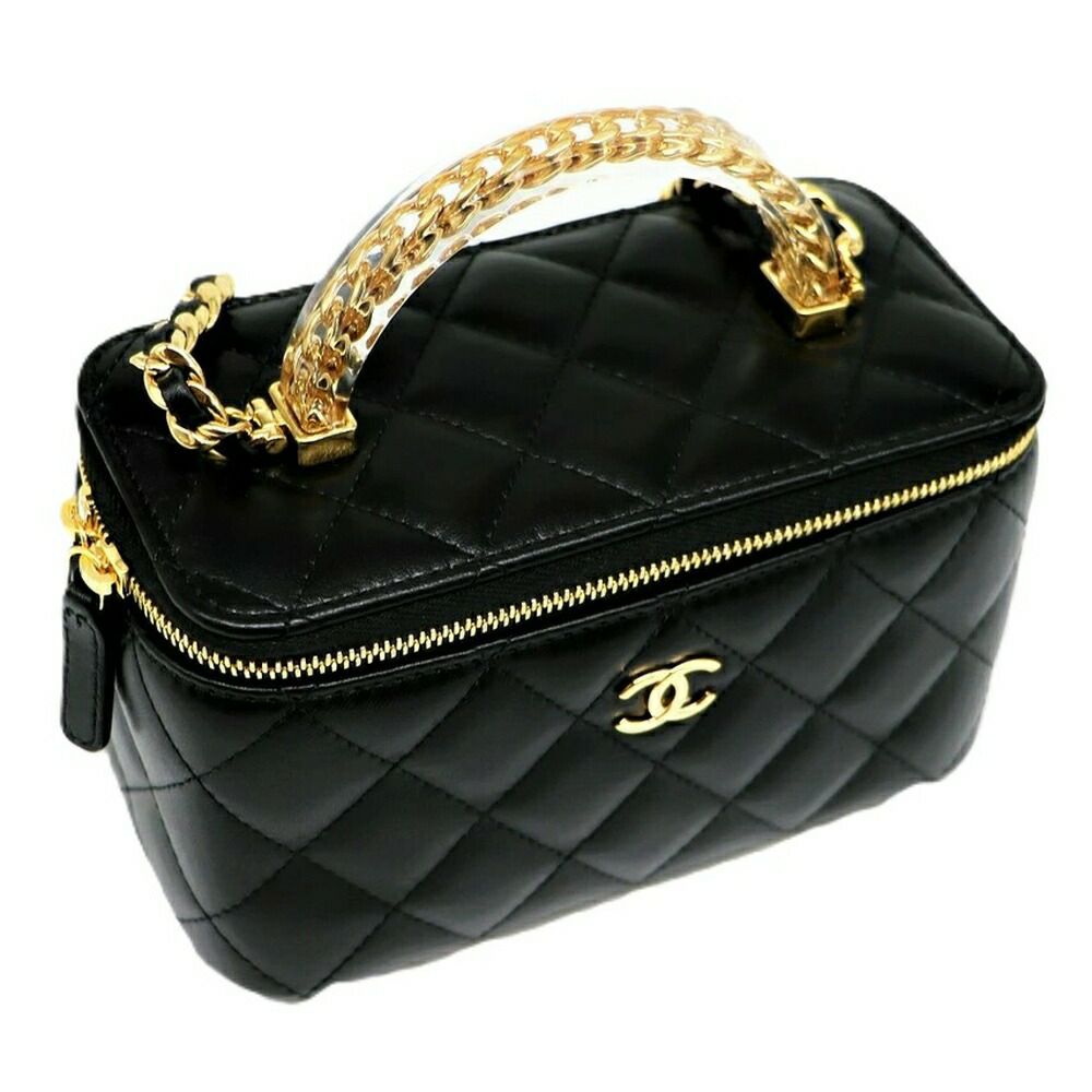 【リユース品】 シャネル CHANEL バッグ ショルダーバッグ ヴァニティ チェーンクラッチ AP3768 ブラック/ゴールド金具 【お取り寄せ】