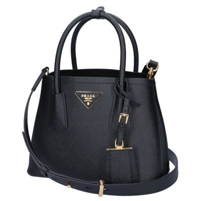 プラダ PRADA 2WAYバッグ ドゥーブレ スモールバッグ【SAFFIANO CUIR】1BG887 2A4A OOO F0LJ4  ブラック(NERO+FUOCO) | 海外ブランド・ファッション通販 | X-SELL エクセル