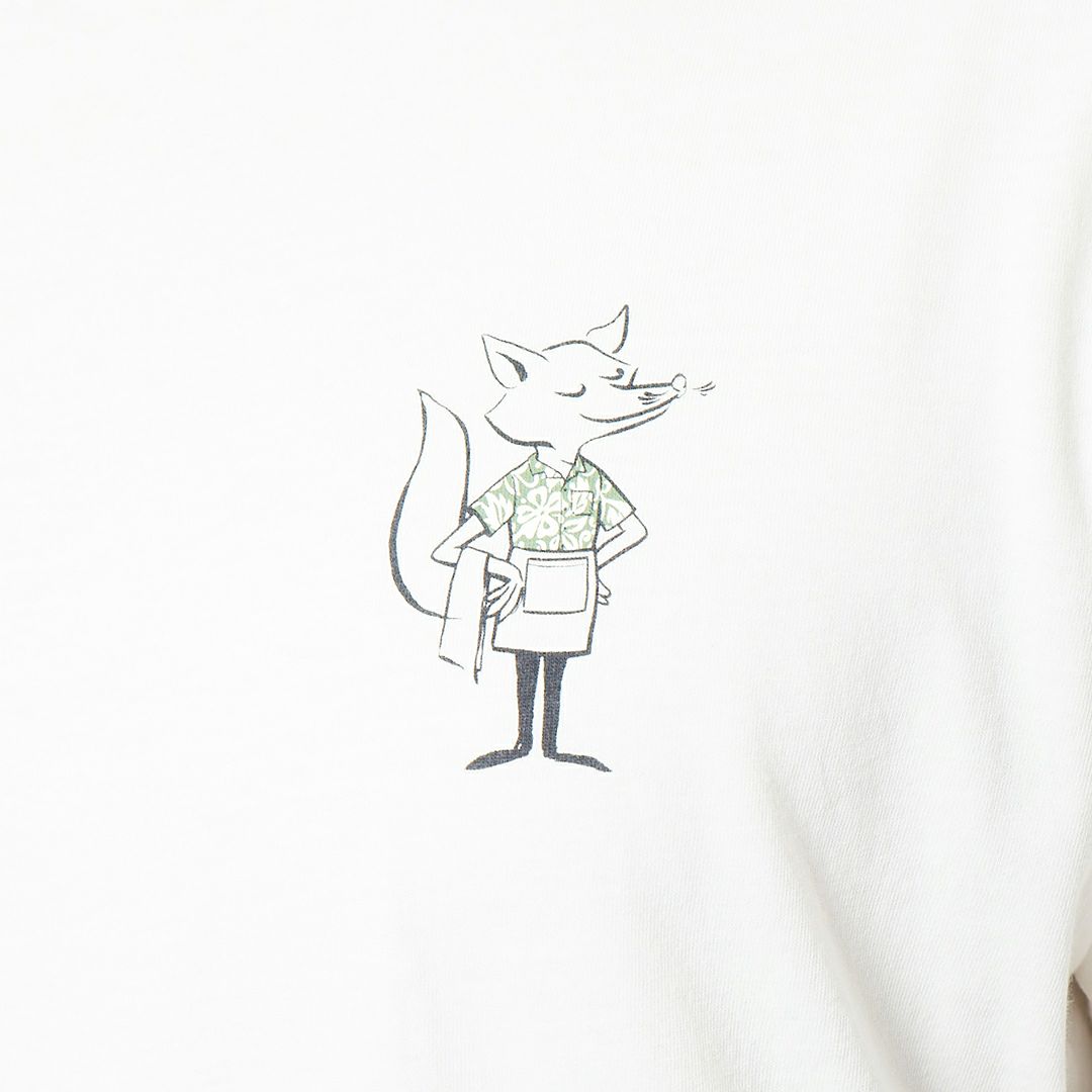 メゾンキツネ MAISON KITSUNE メンズ 半袖 Tシャツ カフェ キツネ フォックス リラックス Tシャツ SPCKHSMU00101 P709 TAPIOCA