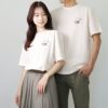 メゾンキツネ MAISON KITSUNE メンズ 半袖 Tシャツ カフェ キツネ フォックス リラックス Tシャツ SPCKNPMU00101 P709 TAPIOCA