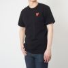 コムデギャルソン COMME DES GARCONS ユニセックス メンズ レディース 半袖Tシャツ PLAY DOUBLE RED HEART Tシャツ AZ-T288