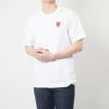 コムデギャルソン COMME DES GARCONS ユニセックス メンズ レディース 半袖Tシャツ PLAY DOUBLE RED HEART Tシャツ AZ-T288