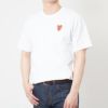 コムデギャルソン COMME DES GARCONS ユニセックス メンズ レディース 半袖Tシャツ PLAY DOUBLE RED HEART Tシャツ AZ-T288