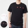 コムデギャルソン COMME DES GARCONS ユニセックス メンズ レディース 半袖Tシャツ PLAY TRIPLE RED HEART Tシャツ AX-T337