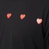 コムデギャルソン COMME DES GARCONS ユニセックス メンズ レディース 半袖Tシャツ PLAY TRIPLE RED HEART Tシャツ AX-T337