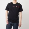 コムデギャルソン COMME DES GARCONS ユニセックス メンズ レディース 半袖Tシャツ PLAY TRIPLE RED HEART Tシャツ AX-T337