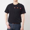 コムデギャルソン COMME DES GARCONS ユニセックス メンズ レディース 半袖Tシャツ PLAY TRIPLE RED HEART Tシャツ AX-T337