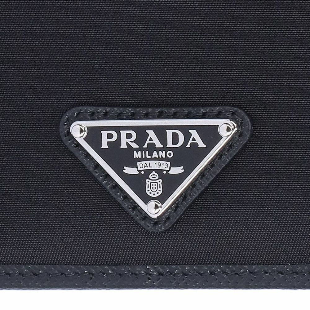 プラダ PRADA メンズ 折財布 二つ折財布 小銭入れ付き TESSUTO+SAFFIAN 2MO738 2DMH F0002 NERO