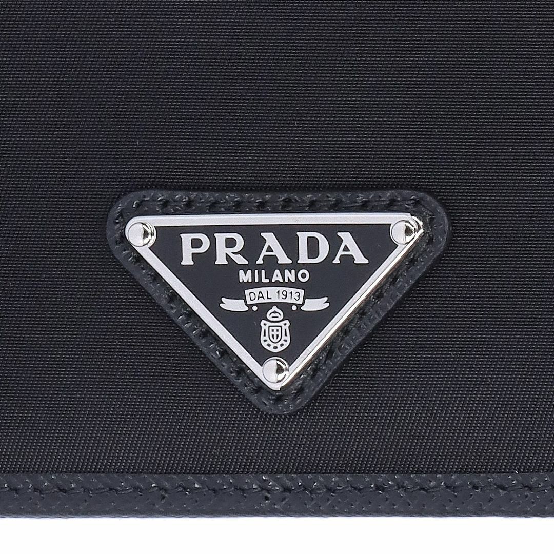 プラダ PRADA メンズ 折財布 二つ折財布 小銭入れ付き TESSUTO+SAFFIAN 2MO738 2DMH F0002 NERO