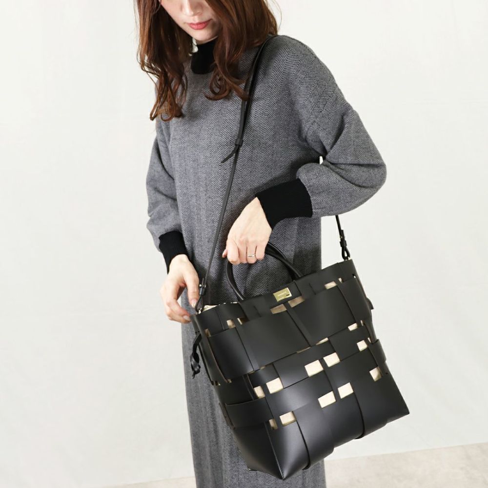 ザンケッティ ZANCHETTI 2WAYバッグ WOVEN SHOPPER W SHO 23EWSHO736 ブラック(101  NERO/AUTUMN) | 海外ブランド・ファッション通販 | X-SELL エクセル