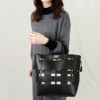 ザンケッティ ZANCHETTI 2WAYバッグ WOVEN SHOPPER W SHO 23EWSHO736 ブラック(101 NERO/AUTUMN)