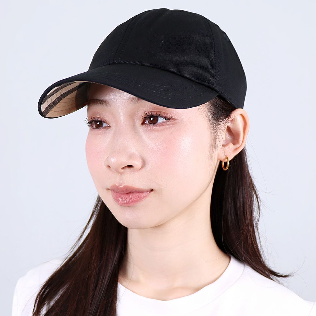 バーバリー BURBERRY コットンブレンド ベースボールキャップ 8083524 A1189 BLACK