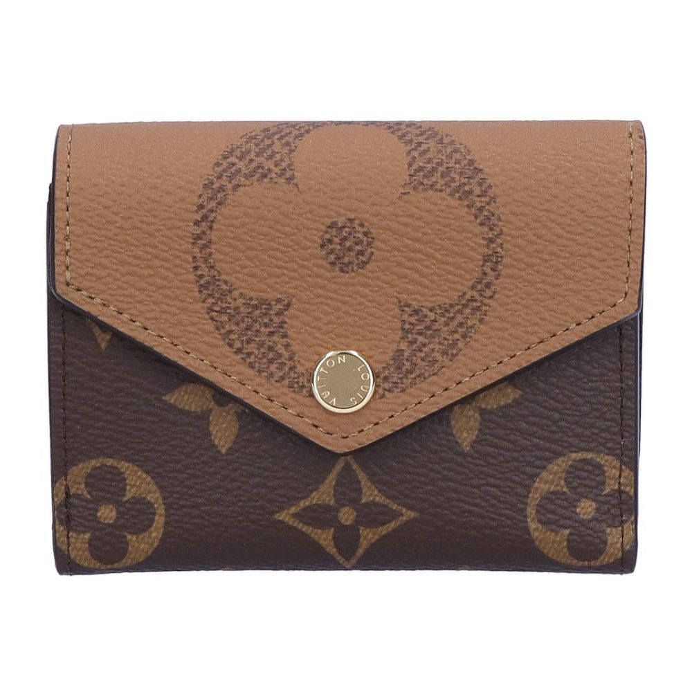 ルイヴィトン LOUIS VUITTON 折財布 三つ折り財布 ミニ財布 ポルトフォイユ・ゾエ M80725 ブラウン