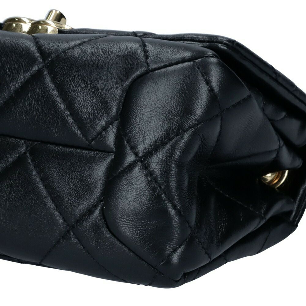 【リユース品】 シャネル CHANEL バッグ ショルダーバッグ ミニマトラッセチェーンショルダー ブラック/ゴールド金具 【お取り寄せ】