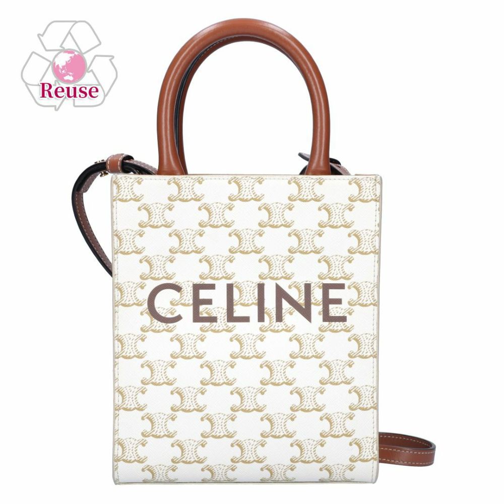 【リユース品】 セリーヌ CELINE バッグ 2WAYバッグ ミニバーティカル 194372 アイボリー系 【お取り寄せ】