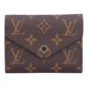 ルイヴィトン LOUIS VUITTON 折財布 三つ折り財布 ポルトフォイユ・ヴィクトリーヌ ローズ・バレリーヌ M62360 ブラウン