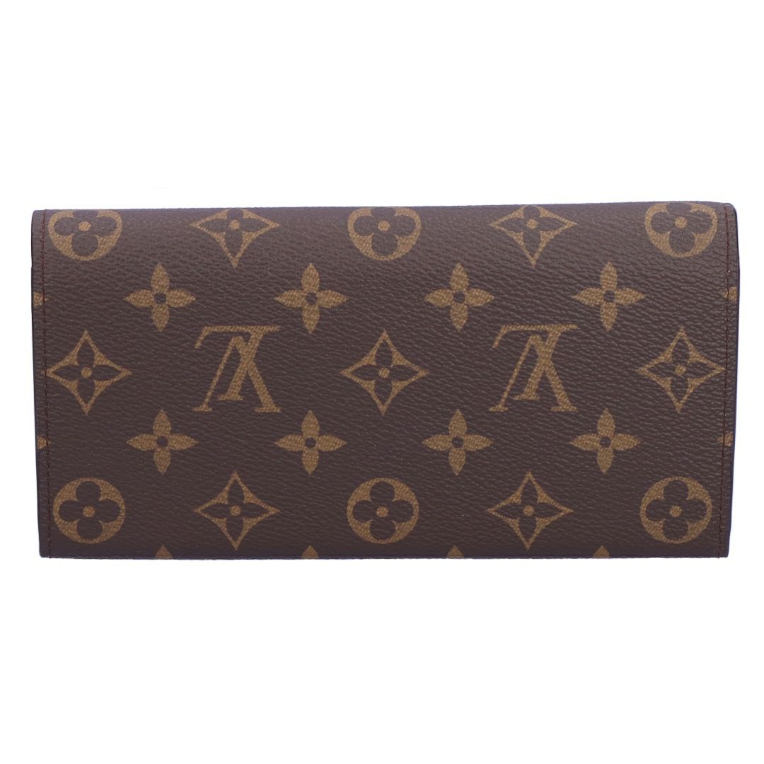 ルイヴィトン LOUIS VUITTON 長財布 ポルトフォイユ・エミリー フューシャ M60697 ブラウン