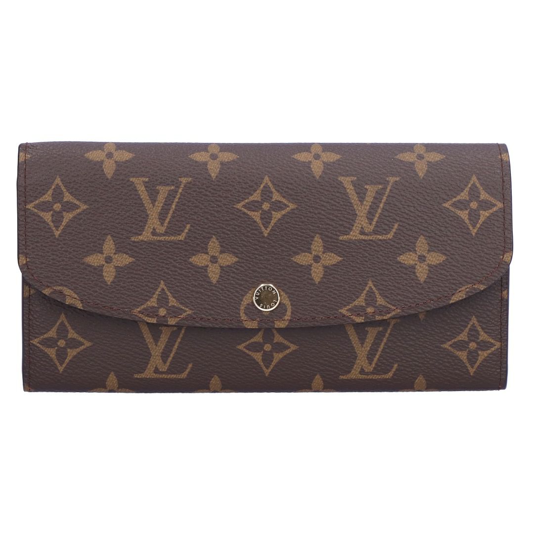 ルイヴィトン LOUIS VUITTON 長財布 ポルトフォイユ・エミリー フューシャ M60697 ブラウン