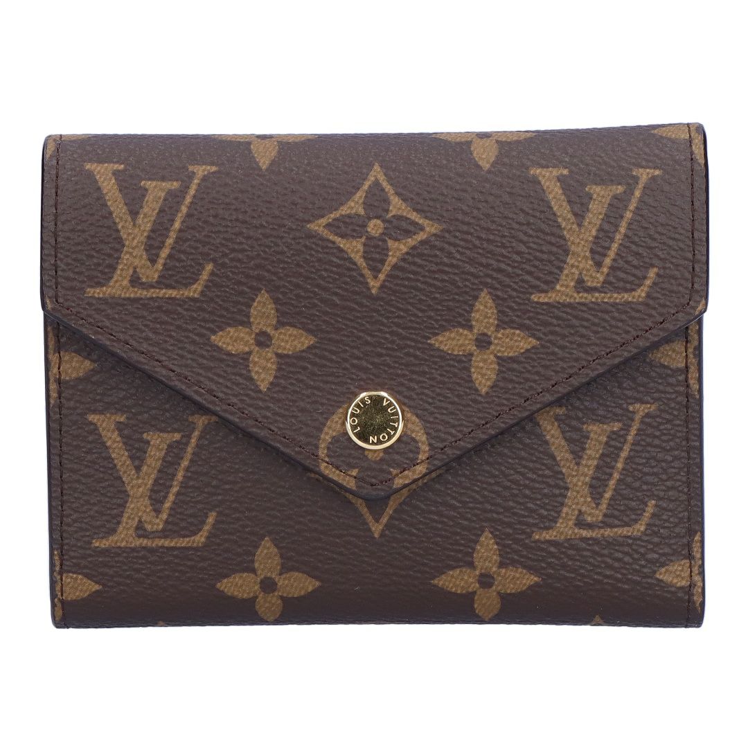 ルイヴィトン LOUIS VUITTON 折財布 三つ折り財布 ポルトフォイユ･ヴィクトリーヌ フューシャ M41938 ブラウン