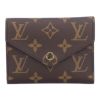 ルイヴィトン LOUIS VUITTON 折財布 三つ折り財布 ポルトフォイユ･ヴィクトリーヌ フューシャ M41938 ブラウン