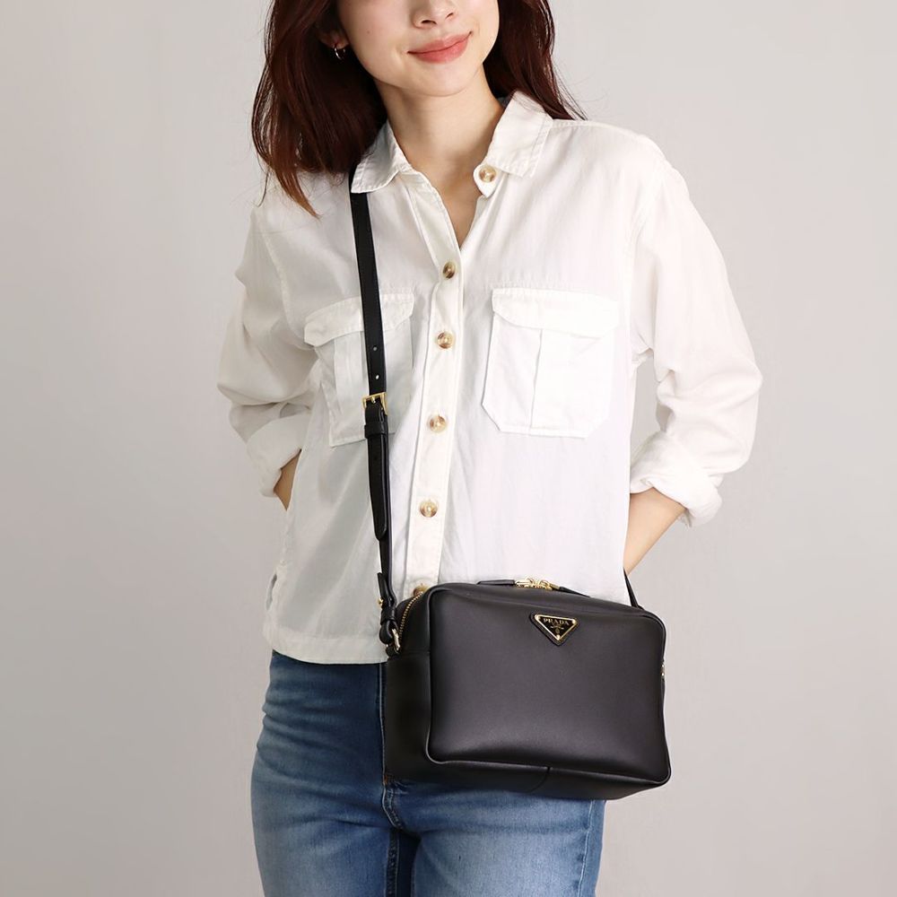 プラダ PRADA 2WAYバッグ SOFT GRAIN 1BH216 2CYS F0ES7 NERO C 【お