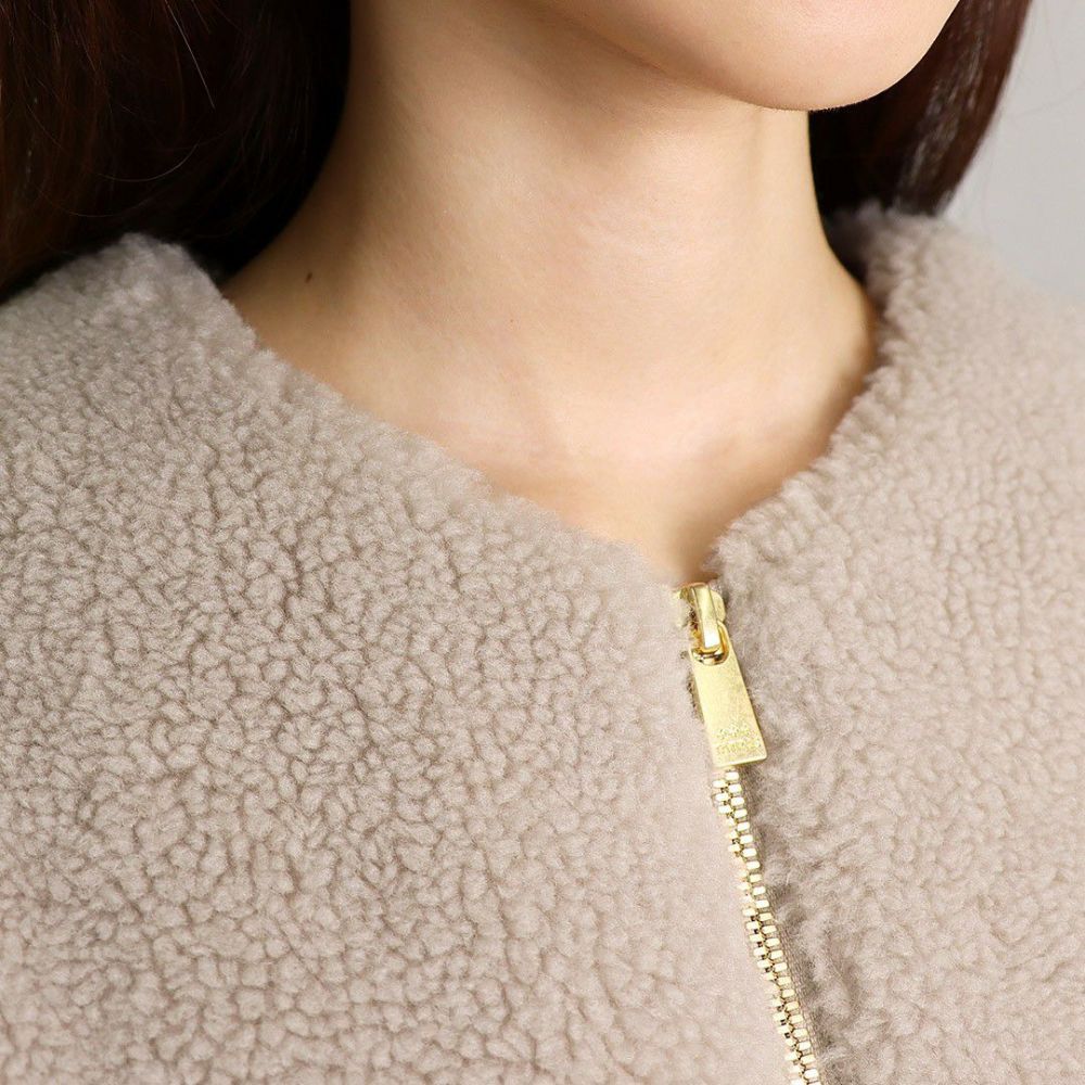 タトラス TATRAS レディース ボアブルゾン ノーカラーブルゾン ILVA イルヴァ LTAT24S4007 L 02 BEIGE