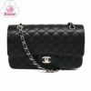 【リユース品】 シャネル CHANEL バッグ ショルダーバッグ マトラッセ ダブルフラップ チェーンショルダーバッグ A01112 ブラック/シルバー金具 【お取り寄せ】