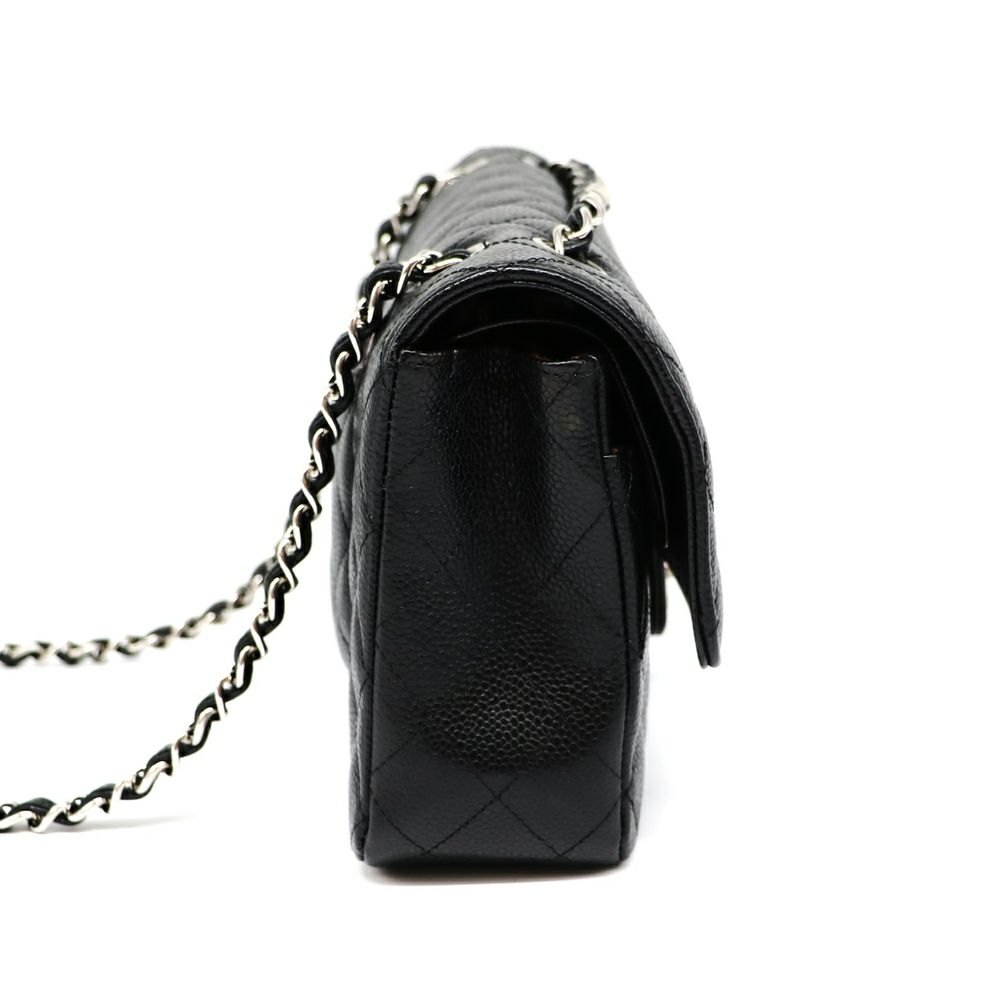 【リユース品】 シャネル CHANEL バッグ ショルダーバッグ マトラッセ ダブルフラップ チェーンショルダーバッグ A01112 ブラック/シルバー金具 【お取り寄せ】