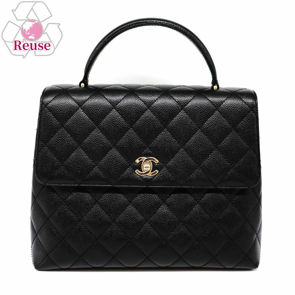 【リユース品】 シャネル CHANEL バッグ ハンドバッグ マトラッセ ハンドバッグ 12397R ブラック/ゴールド金具 【お取り寄せ】