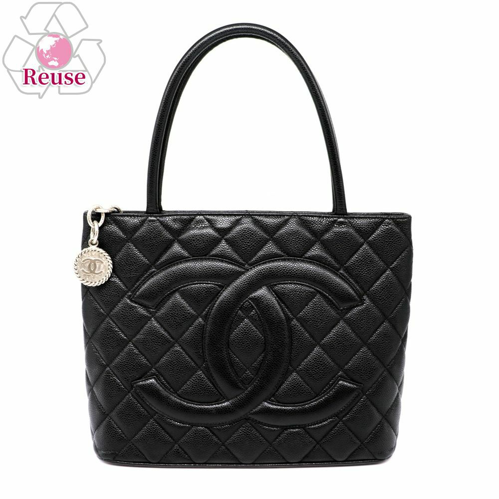 【リユース品】 シャネル CHANEL バッグ トートバッグ 復刻トート A01804 ブラック/シルバー金具 【お取り寄せ】