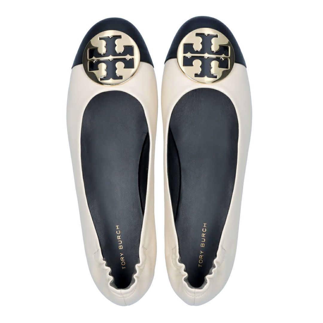 トリーバーチ TORY BURCH レディーズ 靴 シューズ バレエシューズ フラットシューズ クレア キャップトゥ バレエ 148336 001 NEW CREAM/BLACK/GOLD