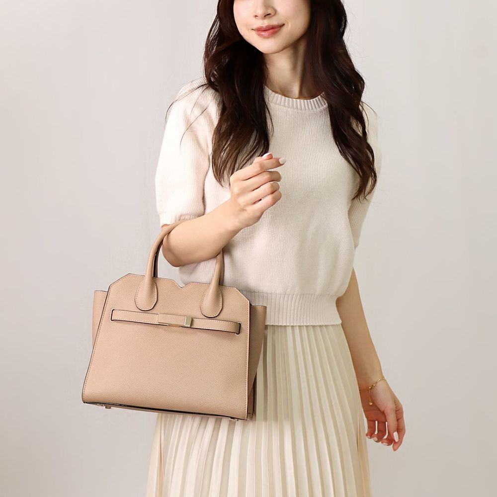 ヴァレクストラ VALEXTRA 2WAYバッグ ミラノミニ MILANOMINI WBMI0006010 LOC99 MBC BEIGE