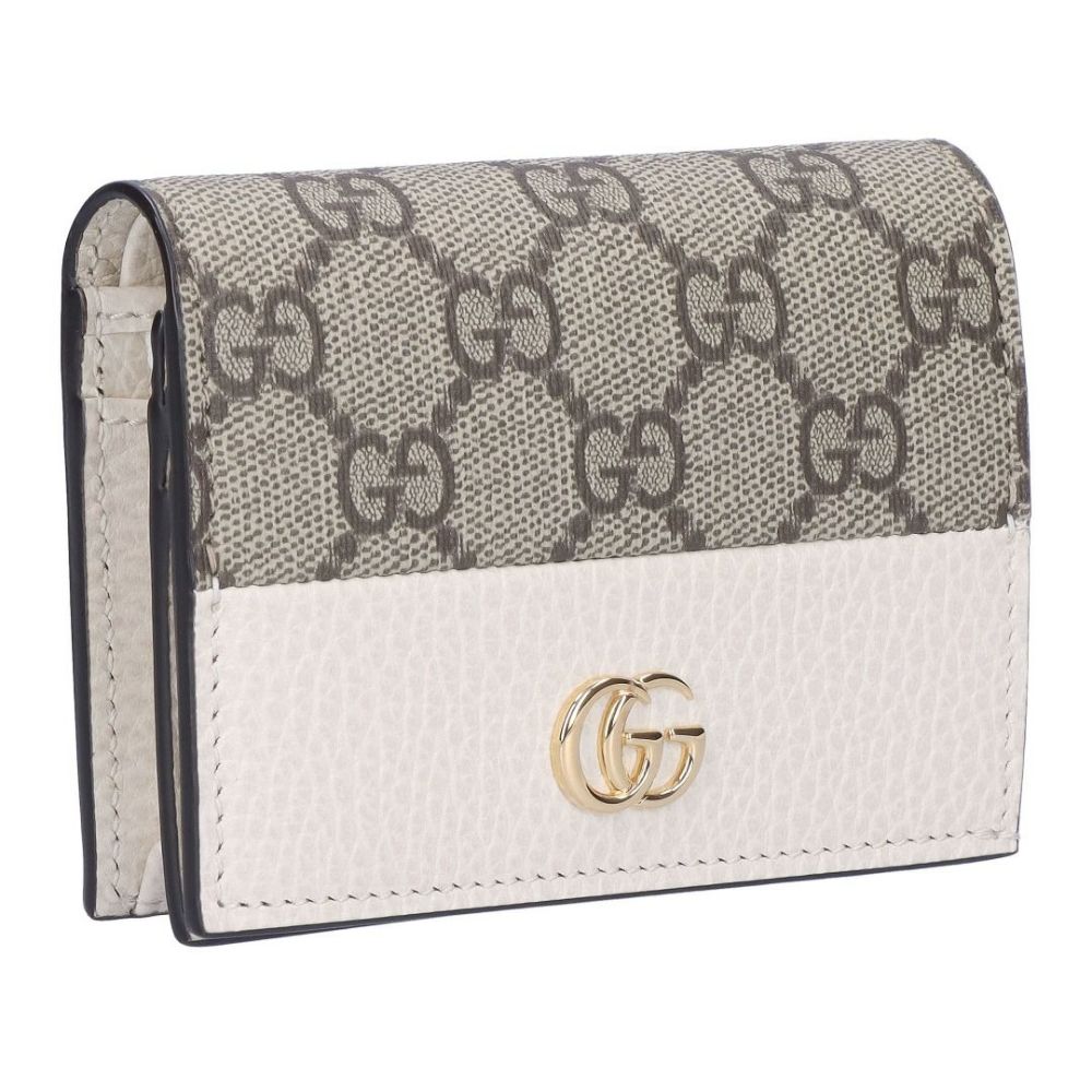 グッチ GUCCI 折財布 【GGマーモント：GG MARMONT】 658610 17WAG 9096 ホワイト×ベージュ【お取り寄せ】