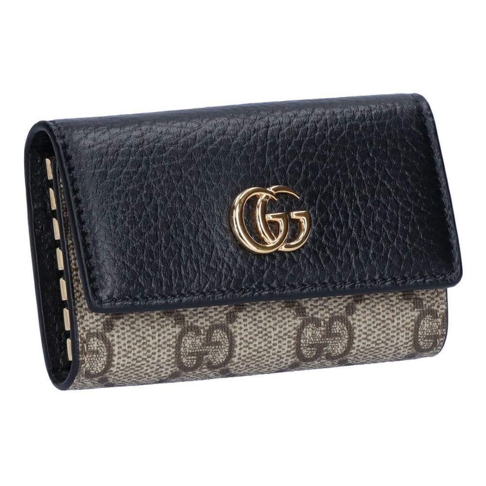 グッチ GUCCI キーケース 【GGマーモント：GG MARMONT】 456118 17WAG 1283 NERO ブラック【お取り寄せ】