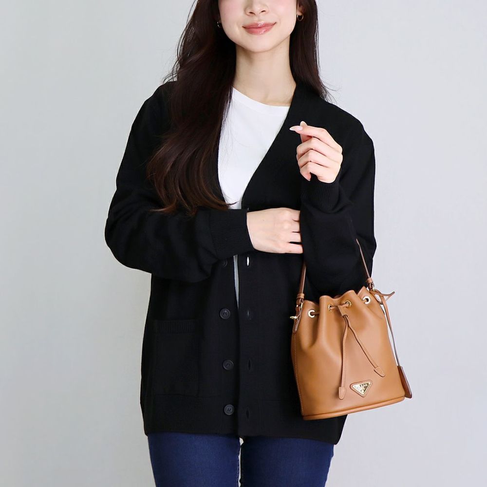 プラダ PRADA 2WAYバッグ SOFT GRAIN 1BE067 2CYS F03BH CARAMEL