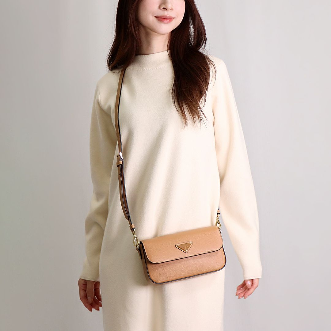 プラダ PRADA ショルダーバッグ SAFFIANO LUX 1BD356 NZV F03MW NATURALE