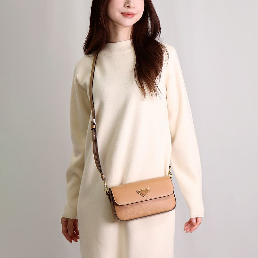 プラダ PRADA ショルダーバッグ SAFFIANO LUX 1BD356 NZV F03MW NATURALE